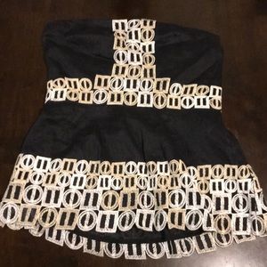 Anthropologie strapless black top